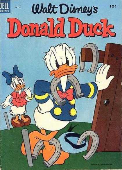 Donald Duck 32 - Walt Disneys - Dazy - Hat - Horseshoe - Fence