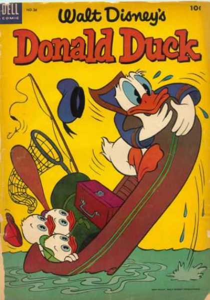 Donald Duck 36 - Nephews - Canoe - Fishing Gear - Water - Losing Hat