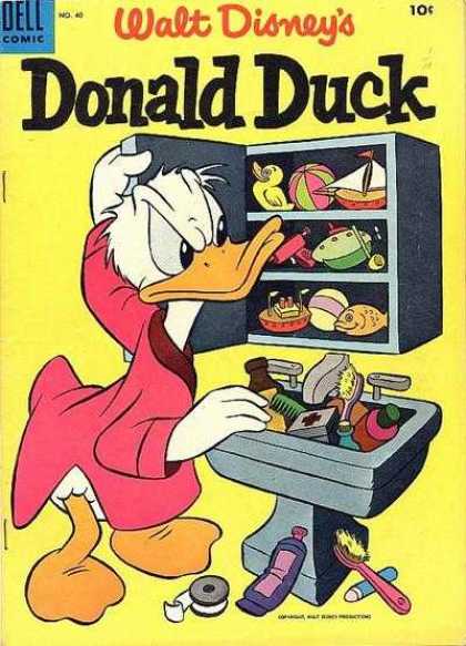 Donald Duck 40 - Dell - Disney - 10 Cents - Fish - Rubber Duck