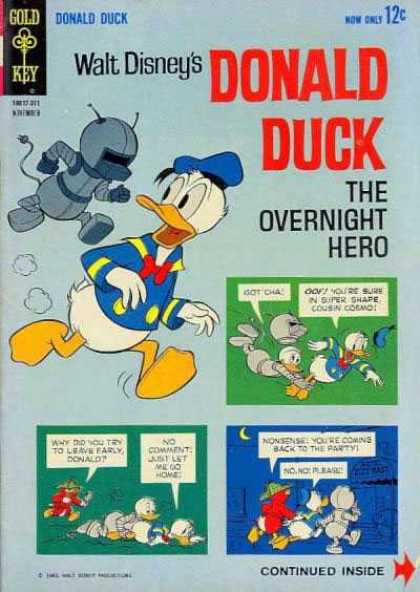 Donald Duck 91 - Disney - The Overnight Hero - Space Duck - Detective - Robot