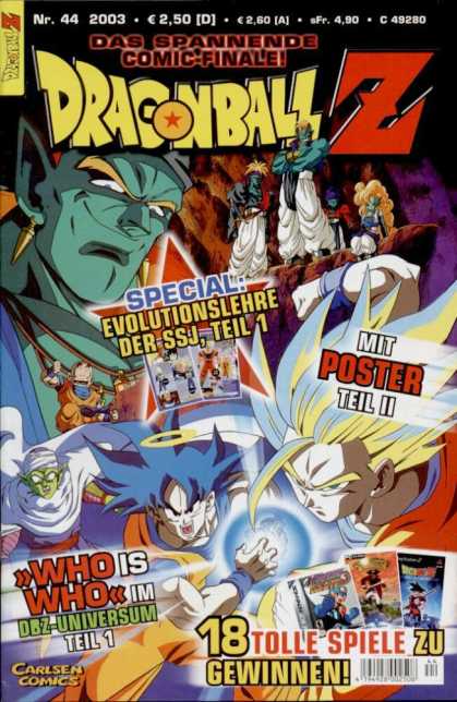 Dragonball Z 30 - Evolutionslehre Der Ssj Teil 1 - Mit Poster Teil Ii - Nr 44 - Carlsen Comics - Who Is Who