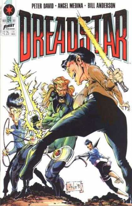 Dreadstar 64 - Light Sabor - Big Heads - Sword - Big Ears - Blonde Hair - Whilce Portacio