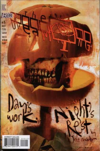 Dreaming 15 - Days Work Nights Rest - Jeff Nicholson - Dc Comics - Holloween Skull - Teeth - Dave McKean