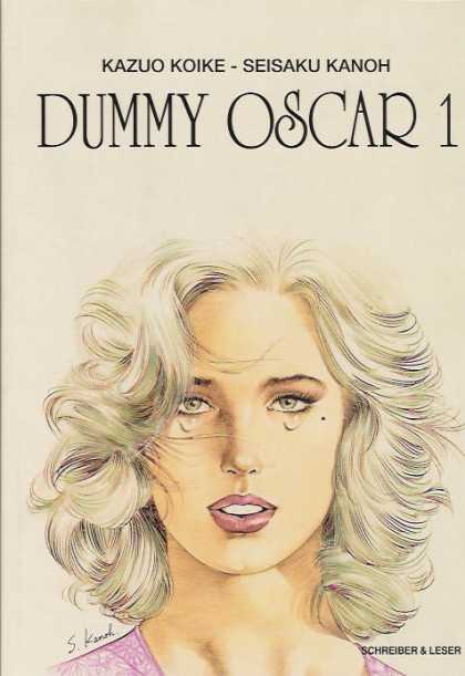 Dummy Oscar 1 - Female - Blonde Hair - Blue Eyes - Purple Colors - White Background