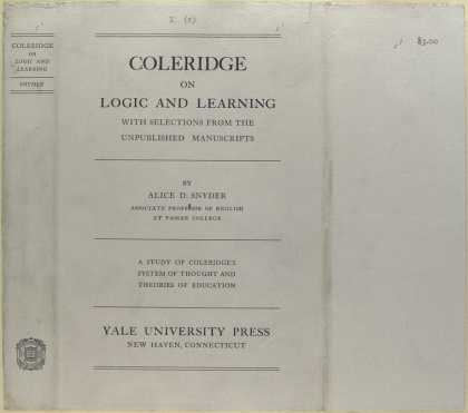 Dust Jackets - Coleridge on logic and le