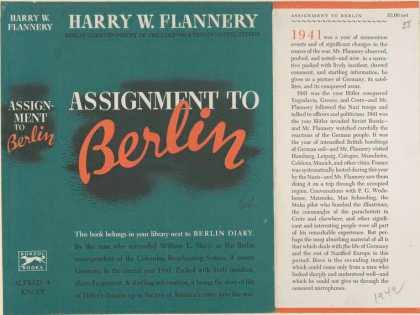 Dust Jackets - Assignment to Berlin.
