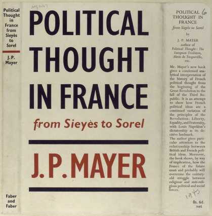 Dust Jackets - Political thought in Fran