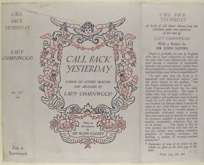 Dust Jackets - Call back yesterday : a b