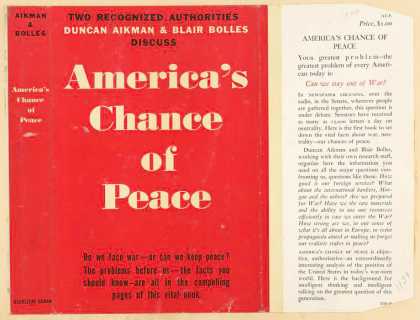 Dust Jackets - America's chance of peace