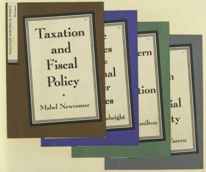Dust Jackets - Taxation and fiscal polic