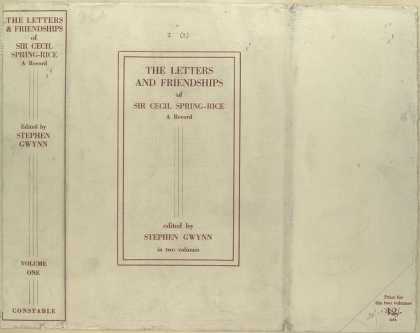 Dust Jackets - The letters and friendshi