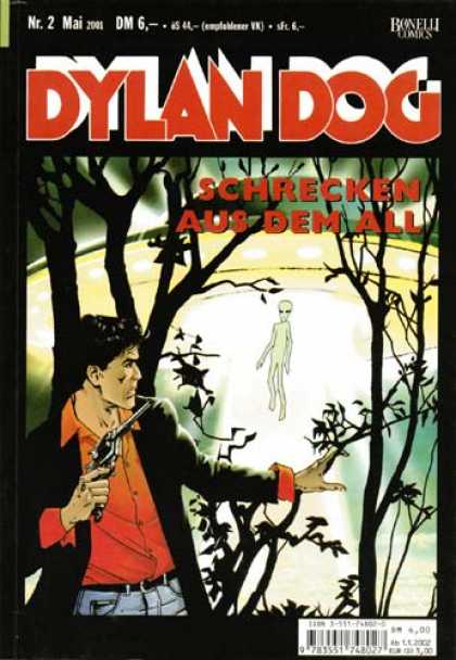 Dylan Dog 2 - Alian - Ufo - Gun - Silhoutte Of Trees - Bright Light - Mike Mignola