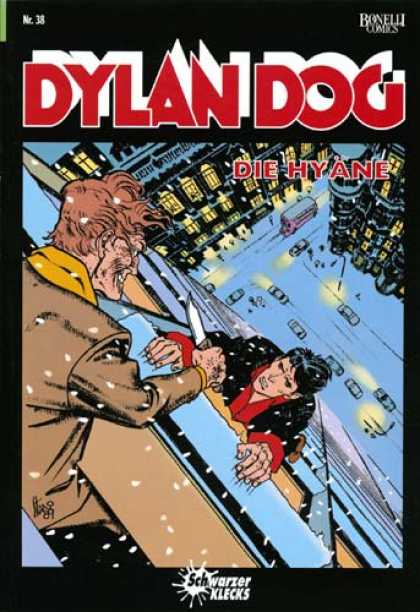 Dylan Dog 38 - Street - Fall - Knife - Building - Car