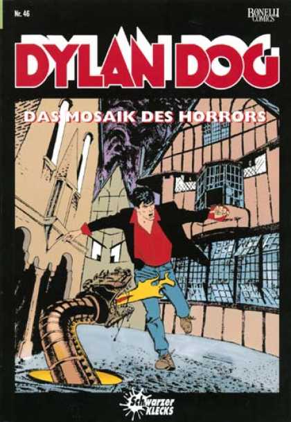 Dylan Dog 46 - Fire - Man - Building - Glass - Snake