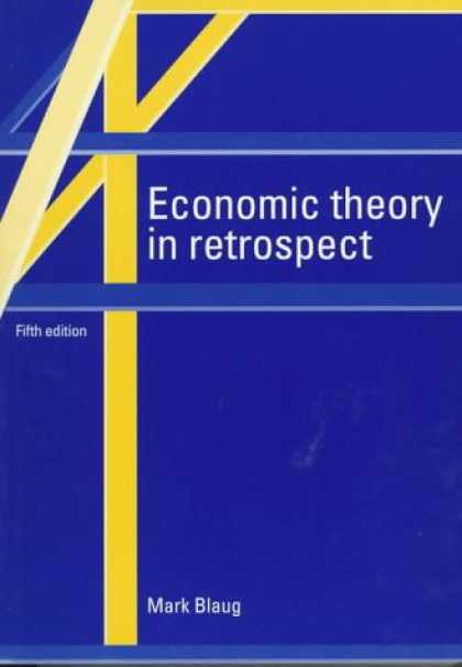 Economics Books - Economic Theory in Retrospect