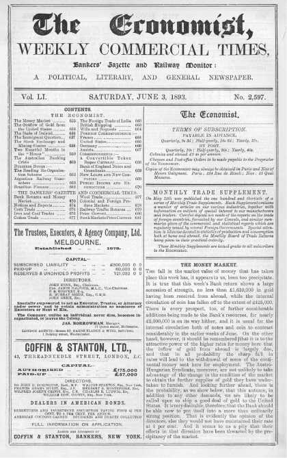 Economist - June 3, 1893