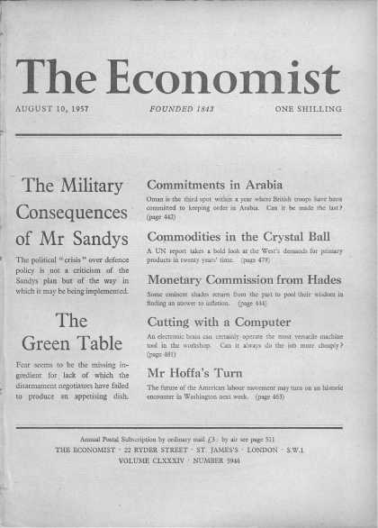 Economist - August 10, 1957