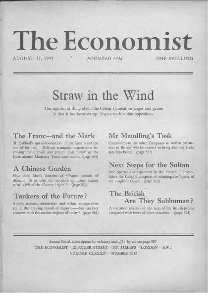 Economist - August 17, 1957