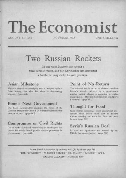 Economist - August 31, 1957