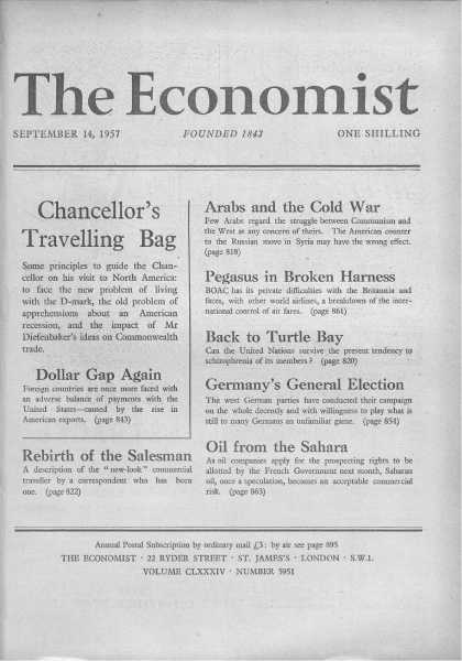 Economist - September 14, 1957