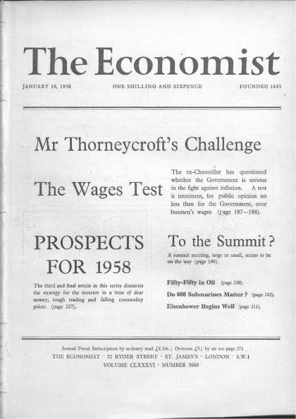 Economist - January 18, 1958