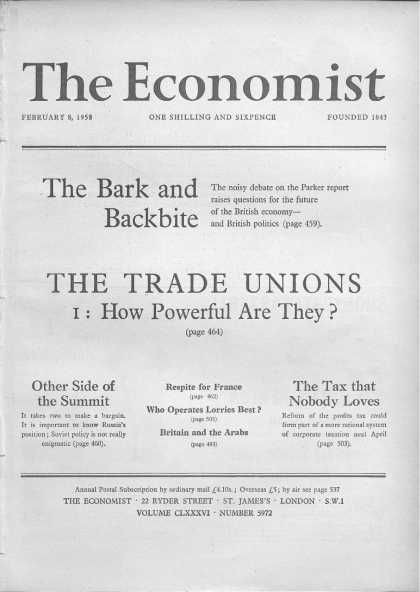 Economist - February 8, 1958