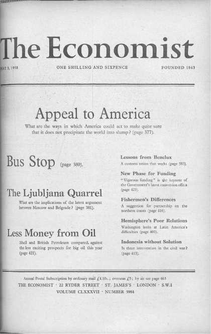 Economist - May 3, 1958