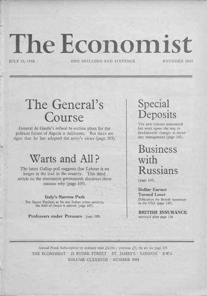 Economist - July 12, 1958