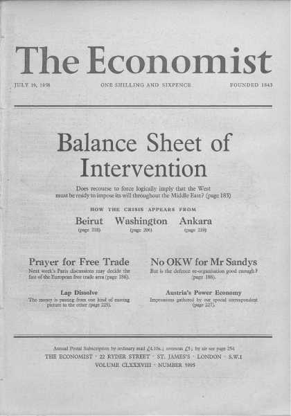 Economist - July 19, 1958