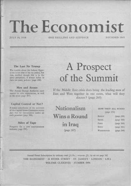 Economist - July 26, 1958