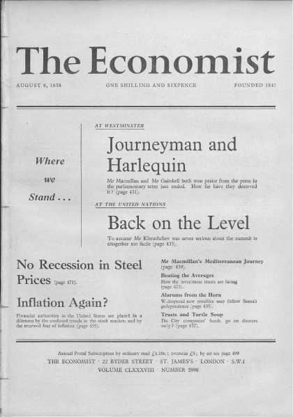 Economist - August 9, 1958