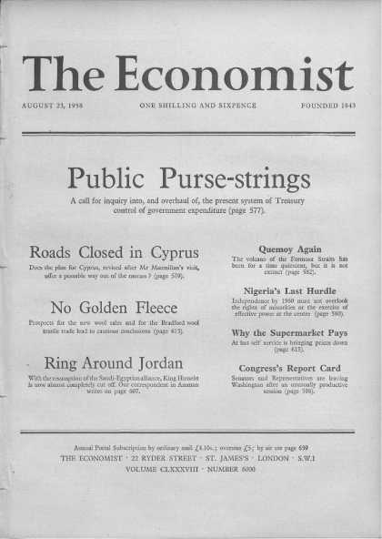 Economist - August 23, 1958