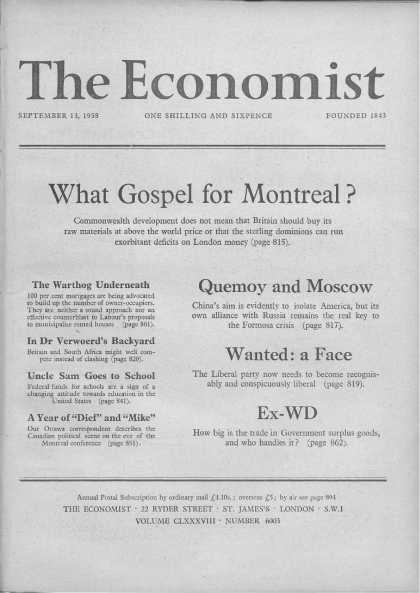 Economist - September 13, 1958