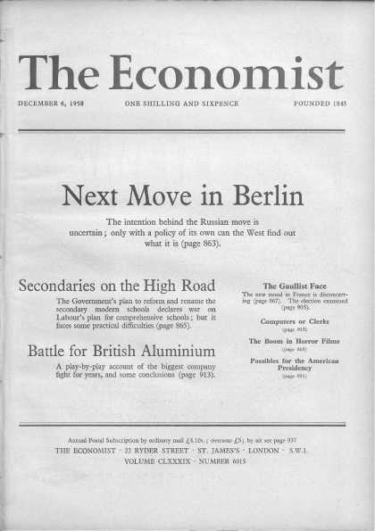 Economist - December 6, 1958