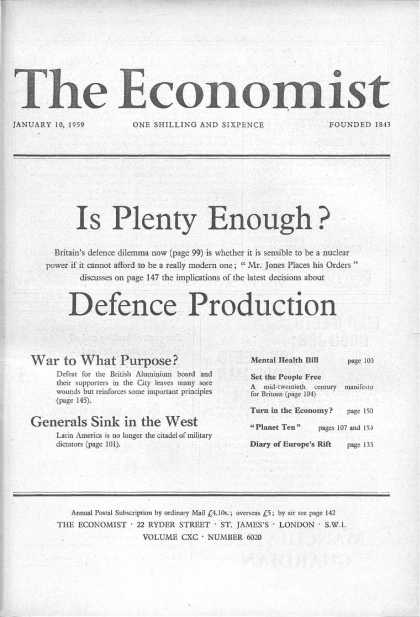 Economist - January 10, 1959