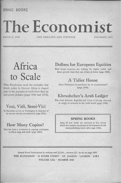 Economist - March 21, 1959
