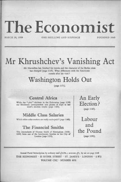 Economist - March 28, 1959
