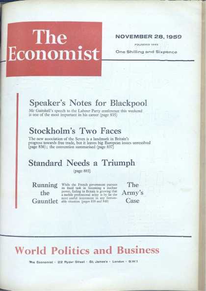 Economist - November 28, 1959
