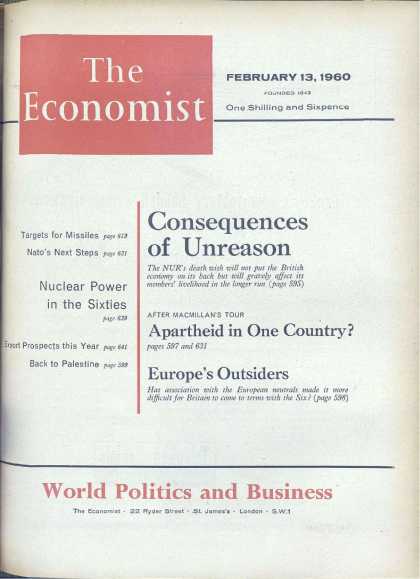 Economist - February 13, 1960