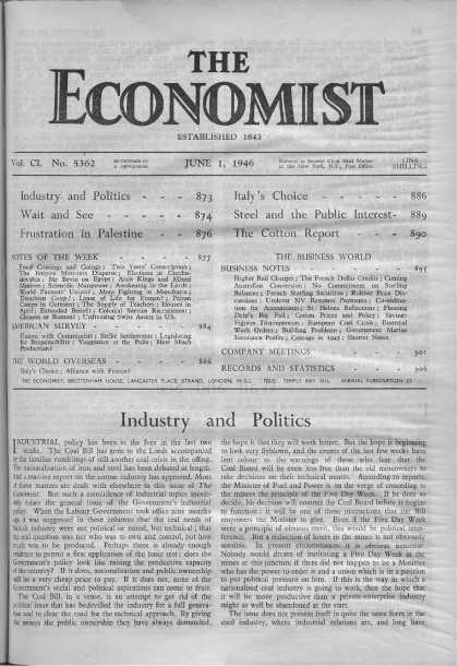 Economist - June 1, 1946
