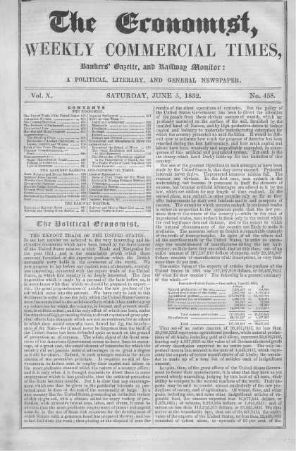 Economist - June 5, 1852