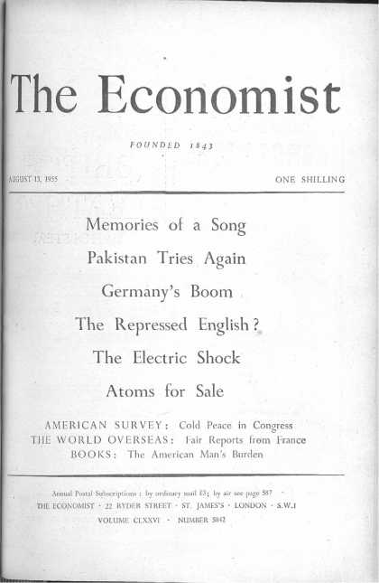 Economist - August 13, 1955