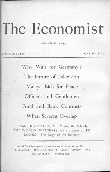 Economist - September 17, 1955