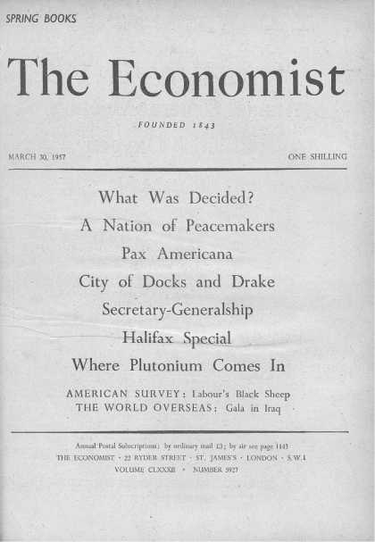 Economist - March 30, 1957