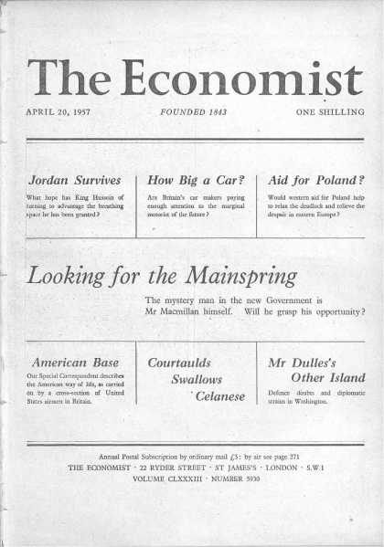 Economist - April 20, 1957
