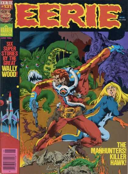 Eerie 131 - Monsters - Costumes - Superheros - Killler Hawk - Wally Wood