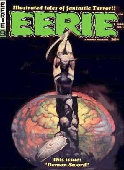 Eerie 8 - Demon - Sword - Lava - Orb - Horns - Frank Frazetta