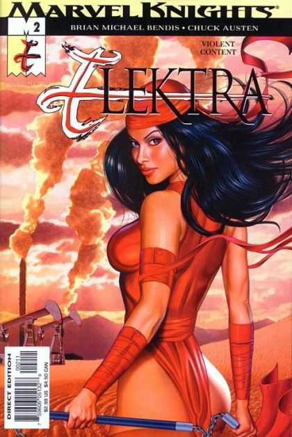 Elektra 2 - Violent Content - Marvel Knights - Red Dress - Weapon - Pretty Lady - Deodato Fiho, Greg Horn
