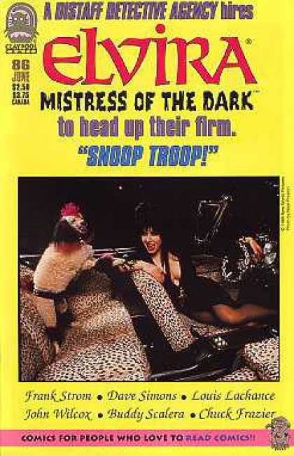 Elvira 86 - Elvira - Vampiress - Pet Dog - Lepoard Covered Carseats - Poodle