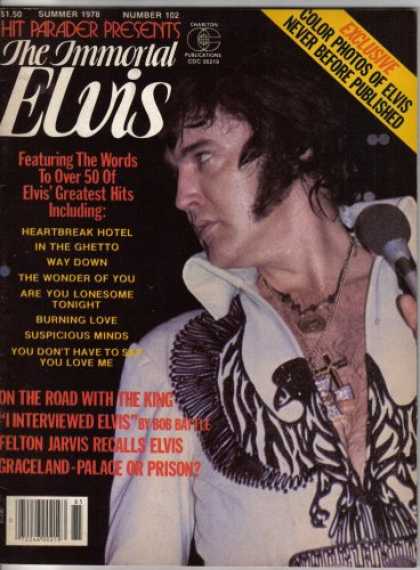 Elvis Presley Books - Hit Parader Presents The Immortal Elvis (summer 1978)